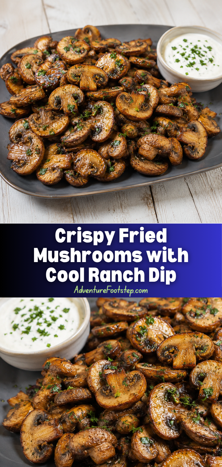 Crispy Fried Mushrooms with Cool Ranch Dip - Adventure Footstep